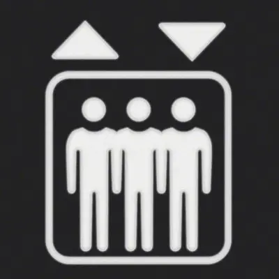 Berker folie vierkant met symbool lift (19058005)