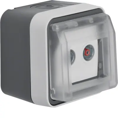 Berker W1 COAX antenne wandcontactdoos rijgdoos compleet grijs (12033525)