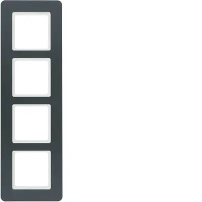 Berker afdekraam 4-voudig Q7 antraciet (10146186)