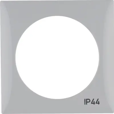 Berker Integro Flow afdekraam 1-voudig grijs glans IP44 (918272597)