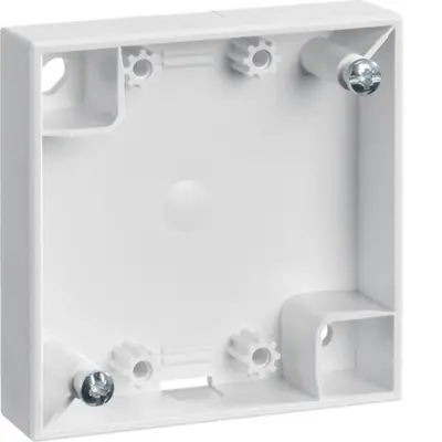 Berker Integro Flow opbouwbehuizing vlak zonder trekontlasting wit glans (911522529)