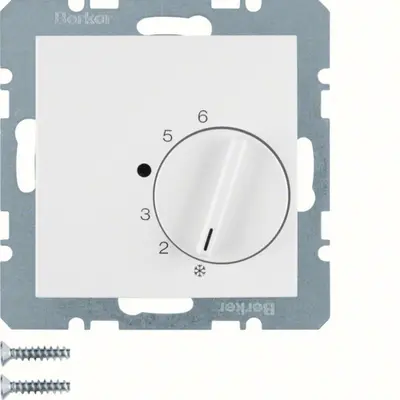 Berker kamerthermostaat wisselcontact S1/B3/B7 wit mat (20261909)