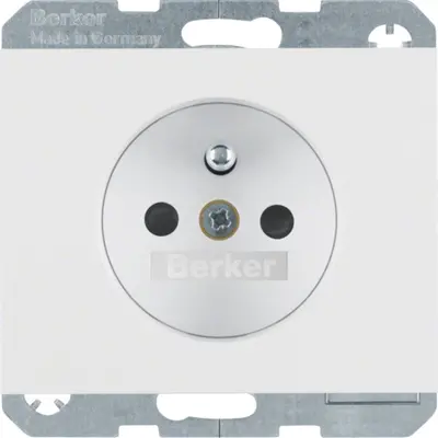 Berker wandcontactdoos penaarde kindveilig schroefklem K1 wit (6765757009)