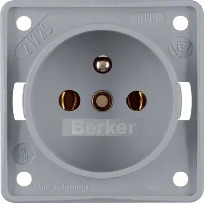 Berker Integro Flow wandcontactdoos penaarde grijs (961852506)