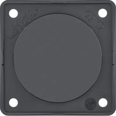 Berker Integro Flow blinddeksel zwart glans (945162510)
