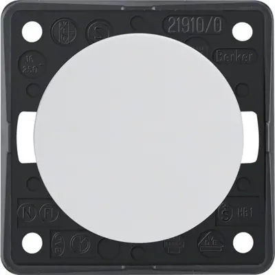 Berker Integro Flow pulsdrukker maakcontact wit glans (936712509)