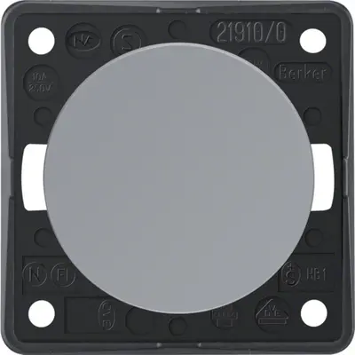 Berker Integro Flow pulsdrukker maakcontact grijs glans (936712507)