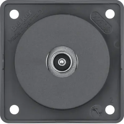 Berker Integro Flow TV-antennedoos met soldeeraansluiting antraciet mat (945112515)