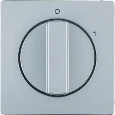 Berker draaiknop voor draaischakelaar aan/uit met opdruk 0-1 Q1/Q3/Q7 aluminium (11506084)