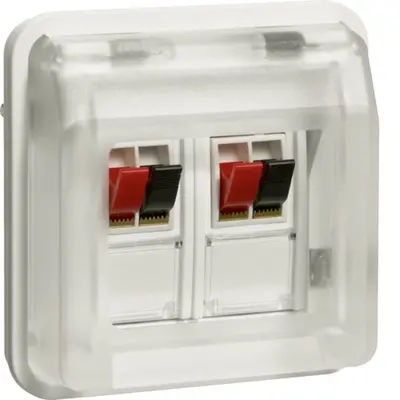 Berker W1 luidsprekeraansluiting 2-voudig bovendeel wit (11963532)