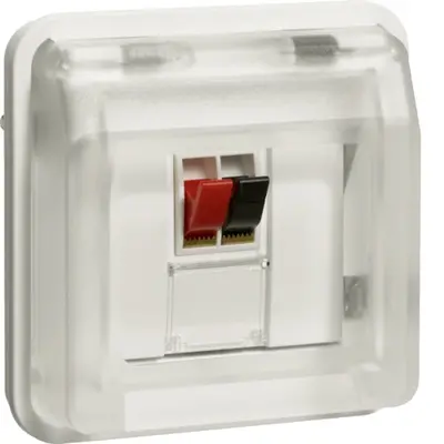 Berker W1 luidsprekeraansluiting 1-voudig bovendeel wit (11963522)