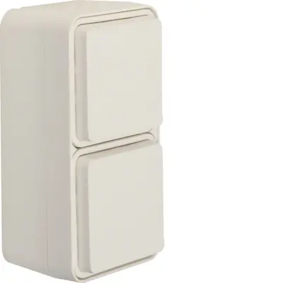 Berker W1 wandcontactdoos 2-voudig randaarde verticaal compleet wit (47703522)
