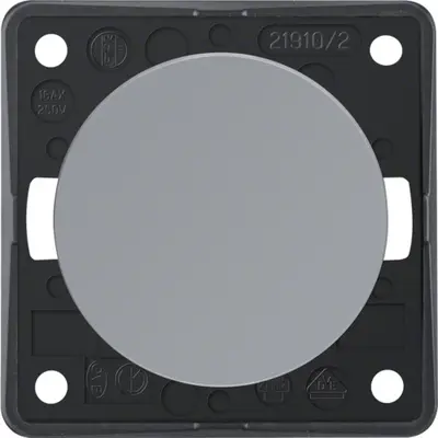 Berker Integro Flow uitschakelaar 2-polig 10 AX grijs glans (936522507)