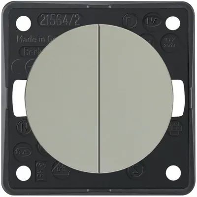 Berker Integro Flow serieschakelaar 10 AX mat chroom (936552528)