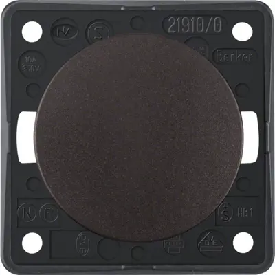 Berker Integro Flow pulsdrukker maakcontact bruin mat (936712501)