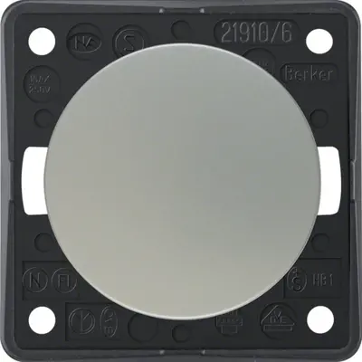 Berker Integro Flow wisselschakelaar 10 AX mat chroom (936562568)