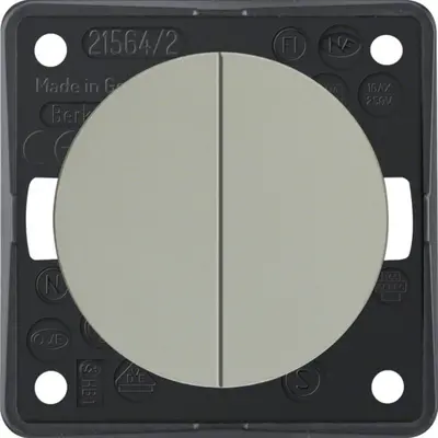 Berker Integro Flow serieschakelaar 10 AX mat chroom gelakt (936552568)