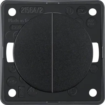 Berker Integro Flow serieschakelaar 10 AX zwart glans (936552510)