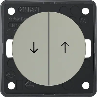 Berker Integro Flow jaloezie impulsdrukker met pijlsymbolen edelstaal (936532524)