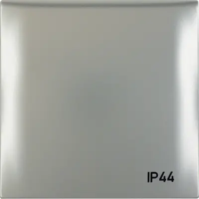Berker Integro Flow afdekraam 1-voudig met klapdeksel mat chroom gelakt IP44 (918282568)