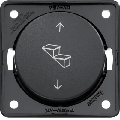 Berker Integro Flow impulsdrukker voor elektrische opstap met traptrede- en pijlsymbool antraciet mat (936992505)