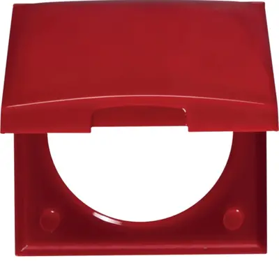 Berker Integro Flow afdekraam 1-voudig met klapdeksel rood glans (918282576)