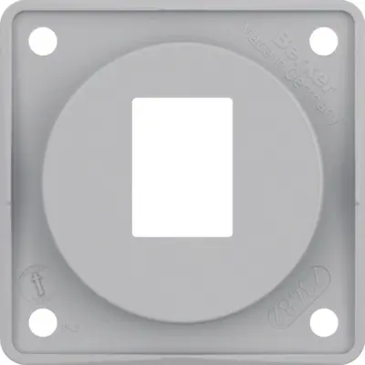 Berker Integro Flow draagplaat 1-voudig voor AMP modulaire jacks grijs glans (945572507)