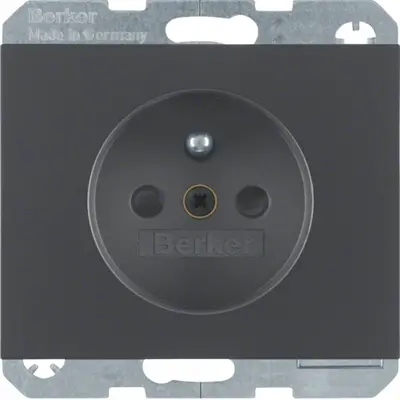 Berker wandcontactdoos penaarde kindveilig K1 antraciet (6768757006)