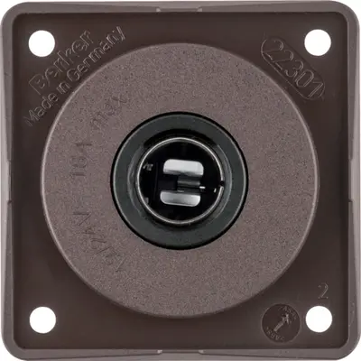 Berker Integro Flow wandcontactdoos 12V/16A bruin mat (945172501)