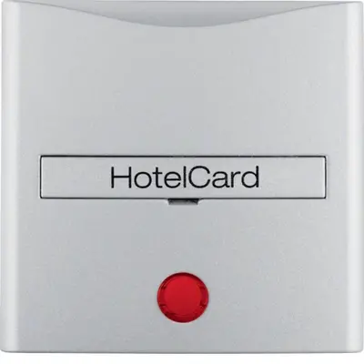 Berker centraalplaat hotelcard voor een pulsdrukker S1/B3/B7 aluminium mat (16401404)