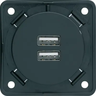 Berker Integro Flow USB-oplaadcontactdoos 3A USB-A antraciet mat (926102505)