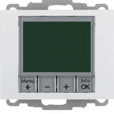 Berker thermostaat met display en maakcontact K1 wit (20447109)