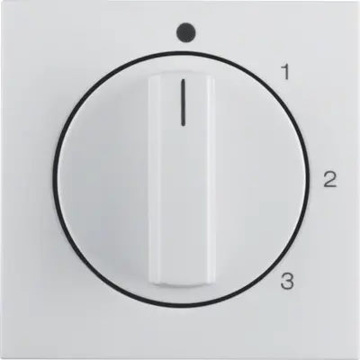 Berker draaiknop driestandenschakelaar 0-stand 1-2-3 S1/B3/B7 wit glans (1096898900)