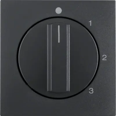 Berker draaiknop driestandenschakelaar 0-stand 1-2-3 S1/B3/B7 antraciet mat (1096160600)