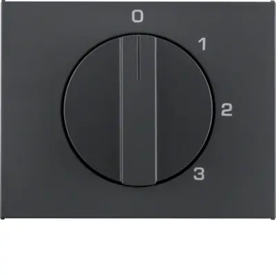 Berker draaiknop driestandenschakelaar 0-stand 1-2-3 K1 antraciet (1087710600)