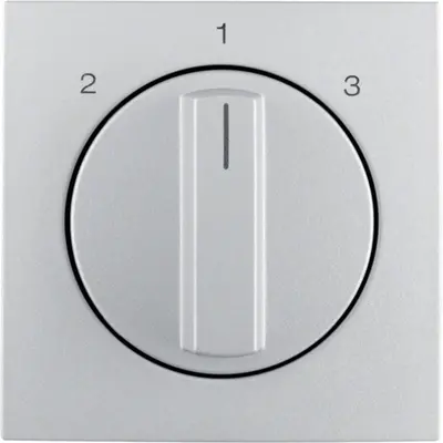 Berker draaiknop driestandenschakelaar 2-1-3 S1/B3/B7 aluminium mat (1084140400)