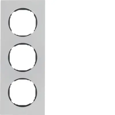 Berker afdekraam 3-voudig vlak R8 edelstaal (10132614)