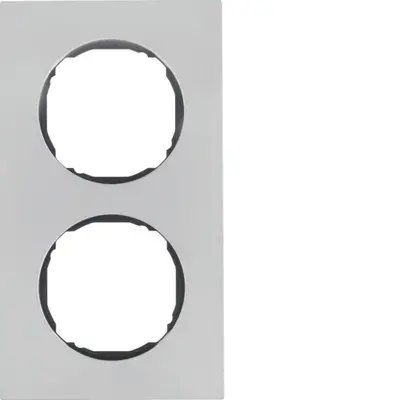 Berker afdekraam 2-voudig vlak R8 edelstaal (10122614)