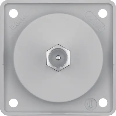 Berker Integro Flow TV-antennedoos met F-connector grijs glans (945812506)