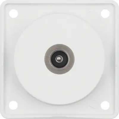 Berker Integro Flow TV-antennedoos met soldeeraansluiting wit mat (945112512)