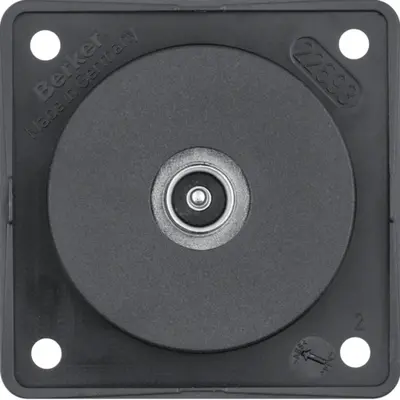 Berker Integro Flow TV-antennedoos met soldeeraansluiting zwart mat (9451115)