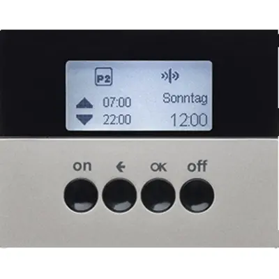 Berker KNX-RF schakelklok-opzetmod. berker K.5, edelstaal (85745273)