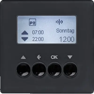Berker KNX-RF schakelklok-opzetmod. jal.bed. berker Q.1/Q.3/Q.7, antraciet (85745126)