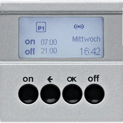 Berker KNX-RF schakelklok-opzetmod. berker S.1/B.3/B.7, alulook (85745283)