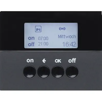 Berker KNX-RF schakelklok-opzetmod. berker K.1, antraciet (85745275)