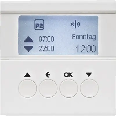 Berker KNX-RF schakelklok-opzetmod. jal.bed. berker S.1/B.3/B.7 polarwit glz. (85745189)