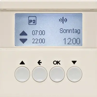 Berker KNX-RF schakelklok-opzetmod. jal.bed. berker S.1/B.3/B.7, wit glz. (85745182)