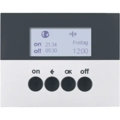 Berker KNX-RF schakelklok-opzetmod. berker K.5, aluminium (85745277)