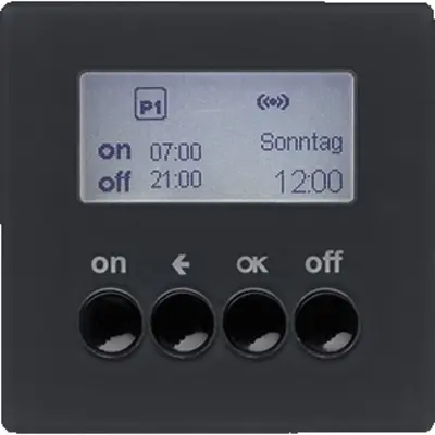 Berker KNX-RF schakelklok-opzetmod. berker Q.1/Q.3/Q.7, antraciet (85745226)