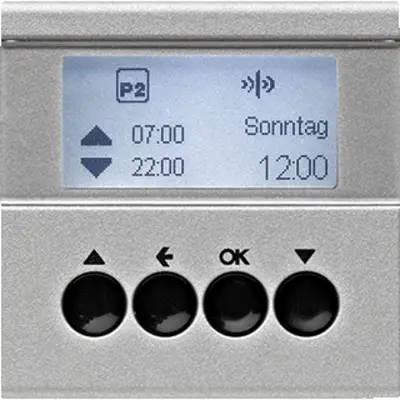 Berker KNX-RF schakelklok-opzetmod. jal.bed. berker S.1/B.3/B.7, alulook (85745183)